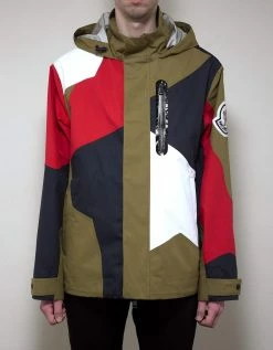 2 Moncler 1952 Baudrier Multicolour Patchwork Windbreaker