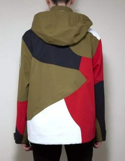 2 Moncler 1952 Baudrier Multicolour Patchwork Windbreaker