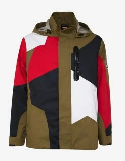 2 Moncler 1952 Baudrier Multicolour Patchwork Windbreaker