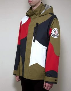 2 Moncler 1952 Baudrier Multicolour Patchwork Windbreaker