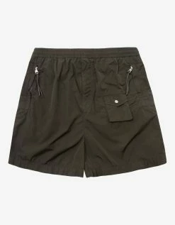 2 Moncler 1952 Dark Green Nylon Bermuda Shorts