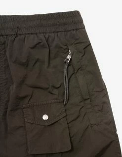 2 Moncler 1952 Dark Green Nylon Bermuda Shorts