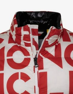 2 Moncler 1952 Clothing Jehan All-Over Logo Print Nylon Down Jacket