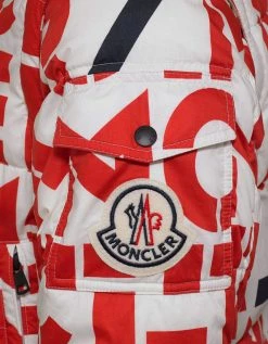 2 Moncler 1952 Clothing Jehan All-Over Logo Print Nylon Down Jacket