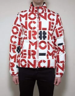 2 Moncler 1952 Clothing Jehan All-Over Logo Print Nylon Down Jacket
