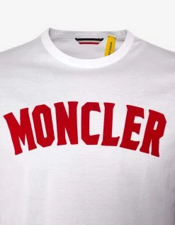 2 Moncler 1952 White Moncler Logo T-Shirt Clothing