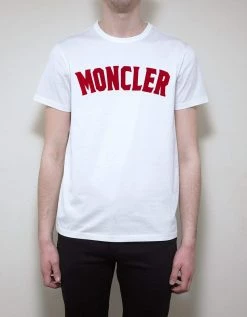 2 Moncler 1952 White Moncler Logo T-Shirt Clothing