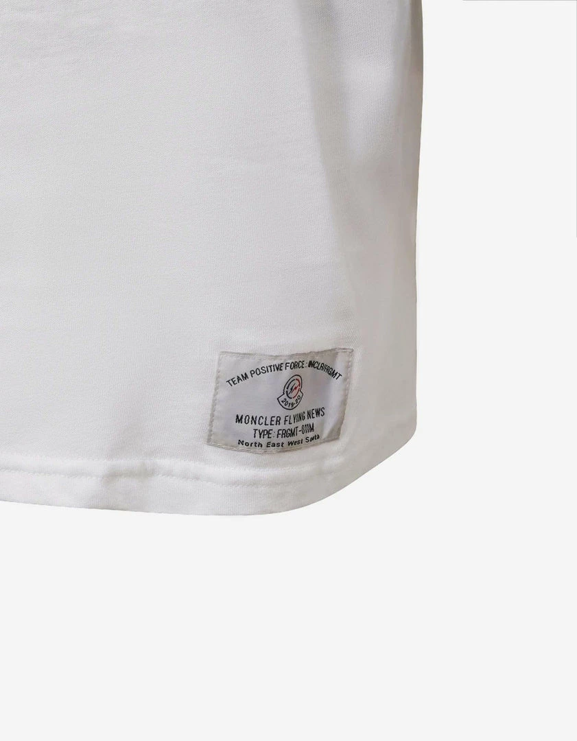 Budget 👍 7 Moncler Fragment Hiroshi Fujiwara White News Logo Print T-Shirt Clothing 👍 7 7 Moncler Fragment Hiroshi Fujiwara White News Logo Print T-Shirt Clothing