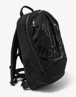 Moncler Black Cut Logo Backpack Accessories