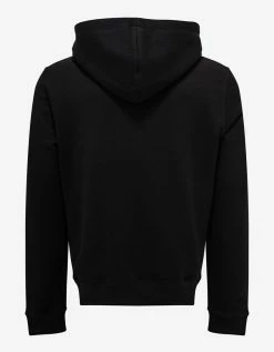 Saint Laurent Clothing Black Logo Print Hoodie