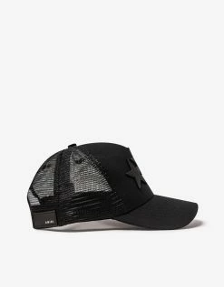 Amiri Black 3 Star Trucker Hat Accessories