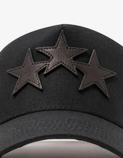 Amiri Black 3 Star Trucker Hat Accessories