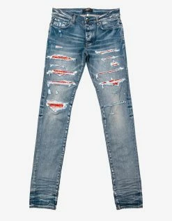 Amiri Bandana Thrasher Clay Indigo Jeans Clothing