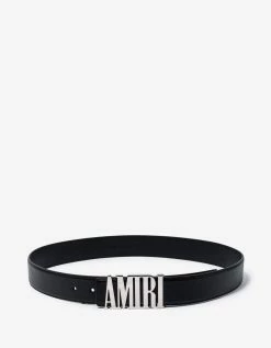 Black Amiri Core Buckle Leather Belt Accessories