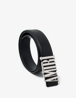 Deals Zoofashions Store 9 Black Amiri Core Buckle Leather Belt Accessories