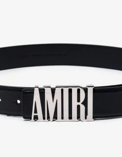 Black Amiri Core Buckle Leather Belt Accessories