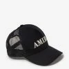 Black Amiri Logo Trucker Hat