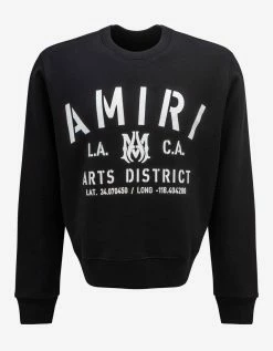 Black Amiri Stencil Crew Sweatshirt