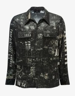 Amiri Clothing Black Army Stencil Shirt