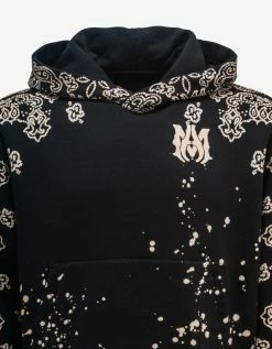 Wholesale 💯 Amiri Black Bandana Bleach All Over Hoodie Clothing 🥰 10 Amiri Black Bandana Bleach All Over Hoodie Clothing