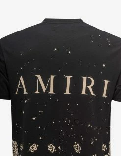 Amiri Black Bandana Bleach MA T-Shirt