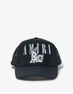 Amiri Black Bandana Rabbit Trucker Hat
