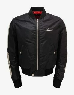 Amiri Black Bones Bomber Jacket Clothing