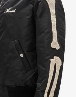 Amiri Black Bones Bomber Jacket Clothing