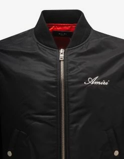 Amiri Black Bones Bomber Jacket Clothing