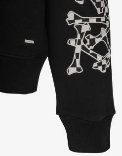 Amiri Black Checkered Bones Hoodie Clothing