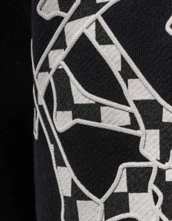 Amiri Black Checkered Bones Hoodie Clothing