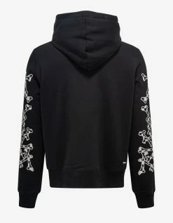 Amiri Black Checkered Bones Hoodie Clothing