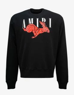Amiri Black CNY Rabbit Logo Sweatshirt