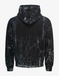 Amiri Black Cracked Dye Core Logo Hoodie Clothing