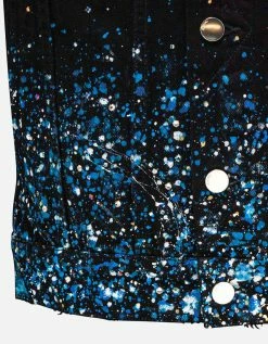 Amiri Black Crystal Painter Trucker Jacket Clothing