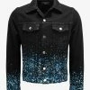 Amiri Black Crystal Painter Trucker Jacket Clothing