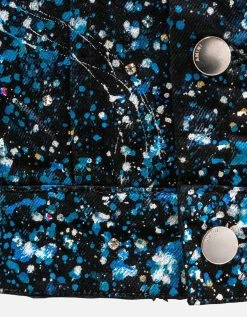 Amiri Black Crystal Painter Trucker Jacket Clothing