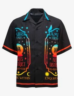 Amiri Black Fortune Bowling Shirt Clothing