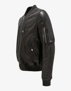 Amiri Black Leather Bomber Jacket