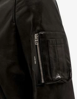 Amiri Black Leather Bomber Jacket