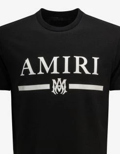 Amiri Clothing Black M.A. Bar Logo T-Shirt