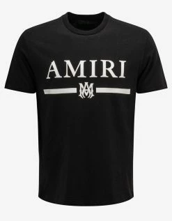 Amiri Clothing Black M.A. Bar Logo T-Shirt
