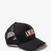 Amiri Black & Peach Core Logo Trucker Hat