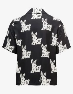 Amiri Clothing Black Rabbit Allover Bowling Shirt
