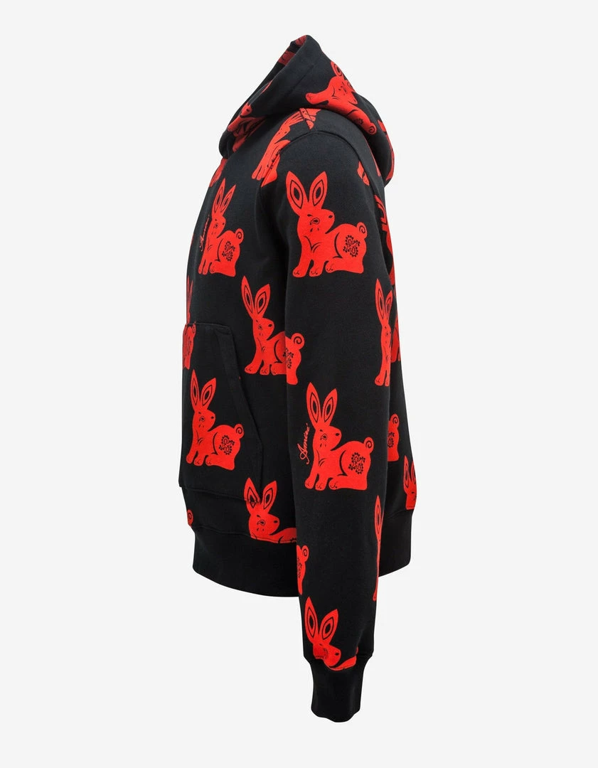 Best Sale π Amiri Black Rabbit Allover Hoodie Clothing π― 5 Amiri Black Rabbit Allover Hoodie Clothing