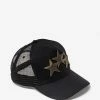 Amiri Black Three Star Trucker Hat Accessories