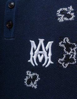 Amiri Clothing Blue Bandana Polo T-Shirt