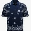 Amiri Clothing Blue Bandana Polo T-Shirt
