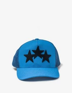 Amiri Accessories Blue Three Star Trucker Hat