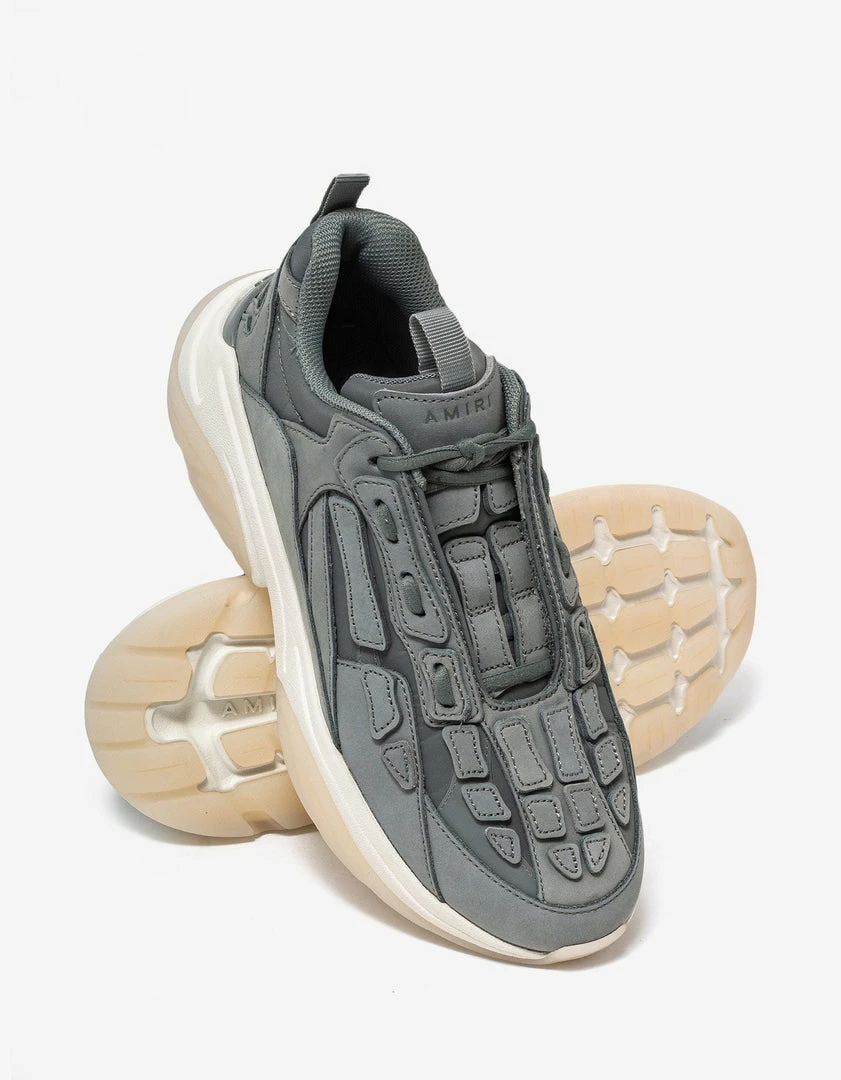 Best Pirce 🎉 Amiri Bone Runner Grey Trainers ⌛ 8 Amiri Bone Runner Grey Trainers